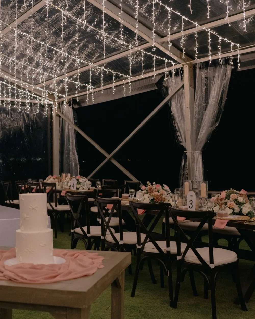 Event set up on the lawn at Aayu Lagoon